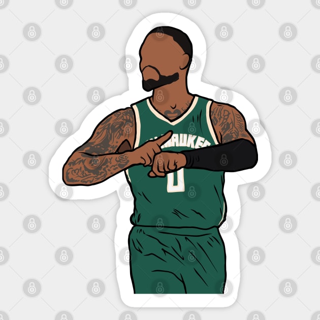 Damian Lillard Milwaukee Celebration Sticker by rattraptees